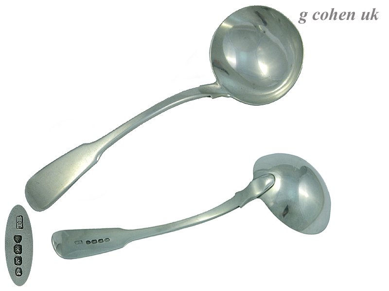 Pair Georgian Silver Sauce Ladles 1825